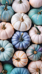 Pastel colored Halloween pumpkin