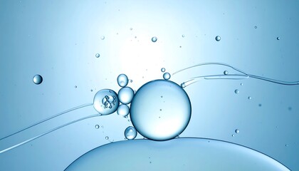 Water Droplets and Bubbles in Motion.