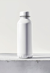 white water bottle on white background