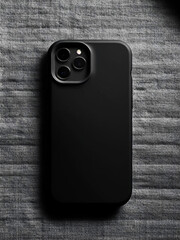 black phone on a black background