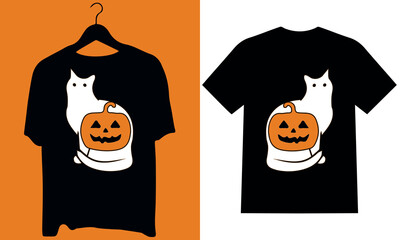 t shirt vector illustration isolated,Halloween T-shirt Designs: A vibrant, artistic illustration of Halloween t-shirts showcases a spooky scene of skeletons and pumpkins, perfect for seasonal apparel
