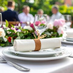 Elegant Outdoor Dining Setting.