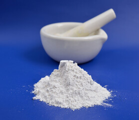 Magnesium stearate. It is a soap, consisting of salt containing two equivalents of stearate and one magnesium cation