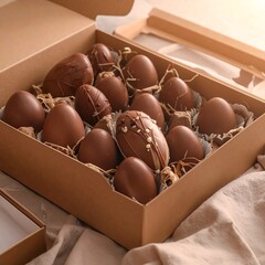 Chocolate Easter Eggs in a Box.