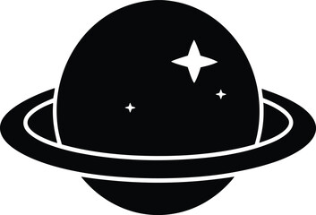 White Dwarf Silhouette Vector Art Illustration