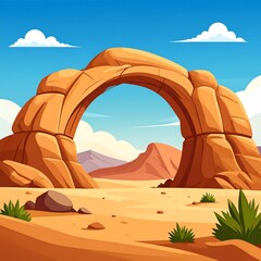 Desert Arch Landscape View.