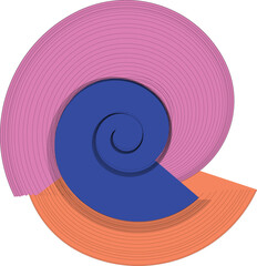  Colorful Abstract Spiral Shell Logo Vector Graphic