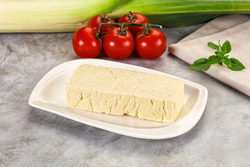 Soya vegan tofu cheese brick