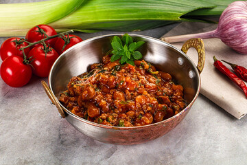 Chili con carne with beef and beans