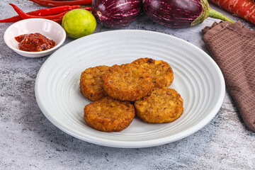 Fried potato crispy golden hash brown