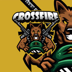Dog soldier logo, army logo , esport logo, gaming logo, team logo