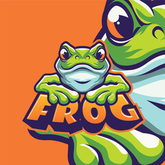 Frog mascot Logo template