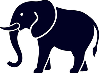 Elephant silhouette vector design, ideal for branding, prints, wall art, and educational materials.