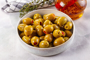 Greek olives stuffed red pepper