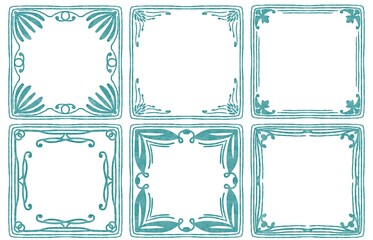 Hand-Drawn Decorative Frames Set PNG