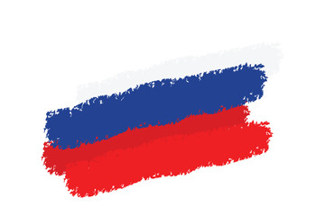 Naklejka premium Russian Brush stroke Flag design