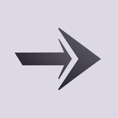 A dark gray arrow pointing to the right on a light gray background.