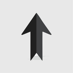 Minimalist upward arrow illustration conveying direction and progress on a clean background