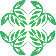 A seamless vector pattern of green leaves and foliage for a nature-inspired floral design or wallpaper illustration