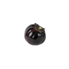 Round eggplant on an isolated background
