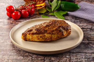 Baked chicken breast with spices and herbs