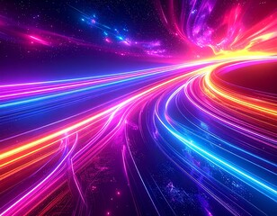 Colorful Abstract Speed Lines.