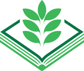 Green leaf heart eco icon with nature and foliage design