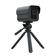Security camera on a tripod stand isolated PNG with Transparent Background