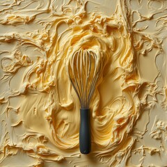 Whisk in Creamy Yellow Frosting - A Culinary Still Life.