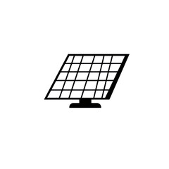 Solar panel icon for clean energy resources isolated PNG with Transparent Background