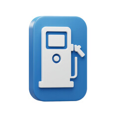 Gas station pump icon for fueling needs isolated PNG with Transparent Background