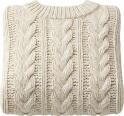 Folded cozy knit sweater perfect for winter warmth