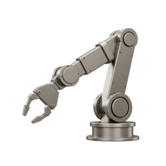 Metal robotic arm isolated PNG with Transparent Background