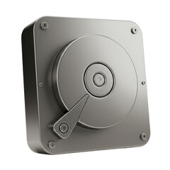 Hard drive disk for computer data storage isolated PNG with Transparent Background