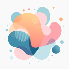 Abstract pastel fluid shapes background with gradient colors blending harmoniously together