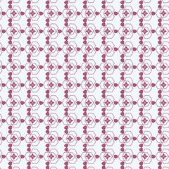 Seamless Red and White Abstract Pattern