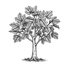 Fig Tree Illustration.