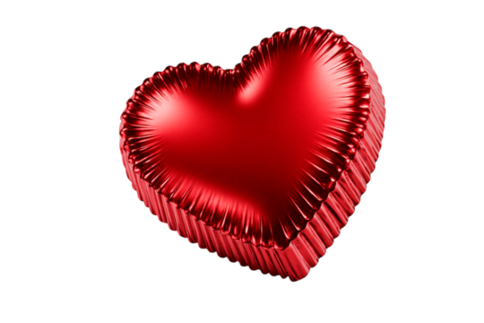 red heart isolated on white