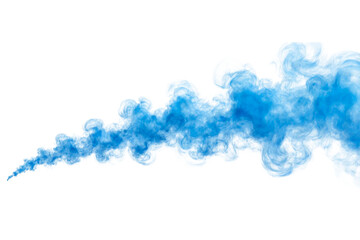 blue smoke on white background