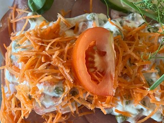 fresh vegetables on a plate