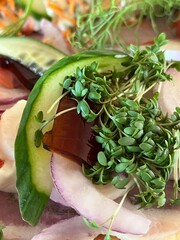 fresh vegetables on a plate