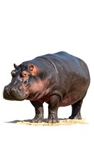 Obraz premium Hippopotamus on sand