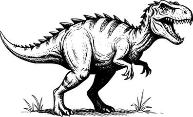 sketch dinosaur silhouette 