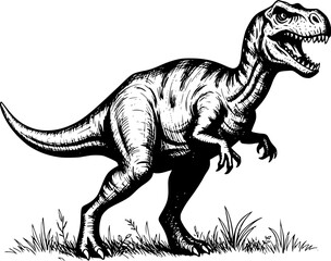 sketch dinosaur silhouette 