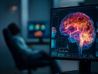 Medical Illustration of Brain in Digital Format