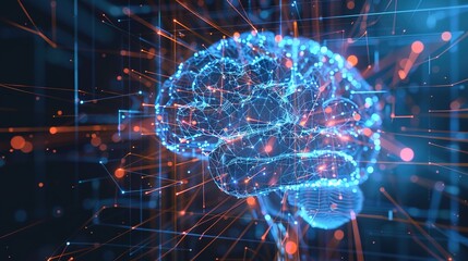 High-Quality Neural Network 3D Illustration &ndash; Detailed, Scientifically Accurate Visuals for AI Research, Tech Presentations, Educational Materials & Digital Art | Highlights Neuron Connections, Deep L