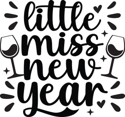 Little Miss New Year SVG