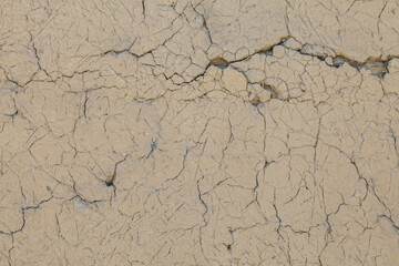Old muddy adobe wall closeup