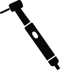 Illustrator Vector Dental drill tool equipment for dentist silhouette
