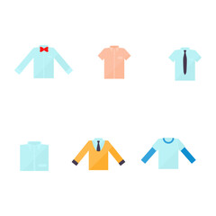 Collection of various casual and formal shirts for men, showcasing different styles and colors